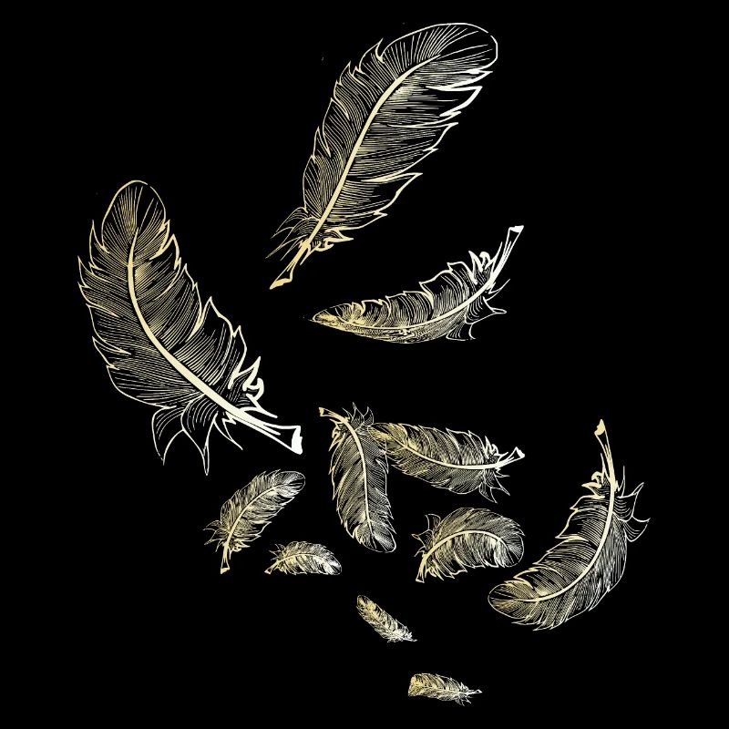 feathers fluttering