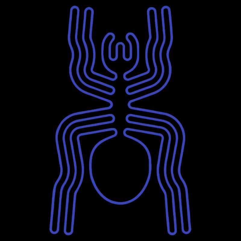 Nazca-Spinne Blau