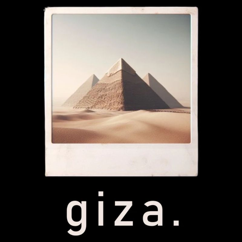 Pyramides de Gizeh Photo rétro