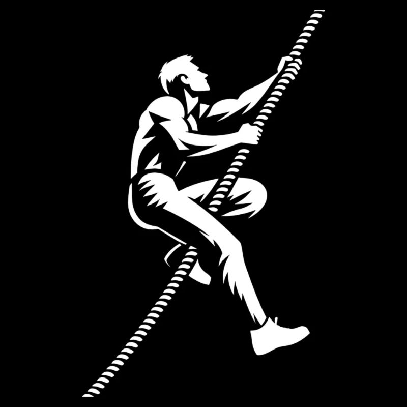 Seilklettern beim Hindernisparcours