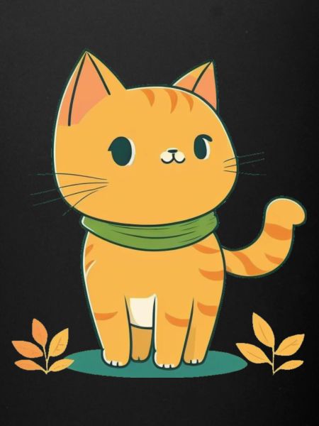 Chat avec écharpe