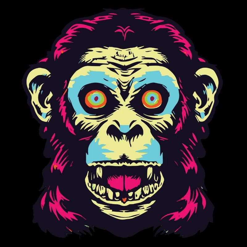 Style rétro 90s Monkey Design vintage