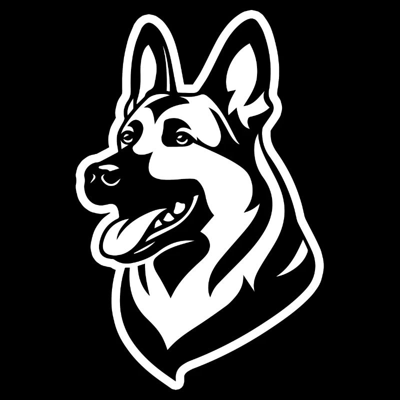 Tête de chien de berger allemand