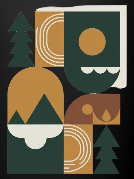 Geometric nature block design