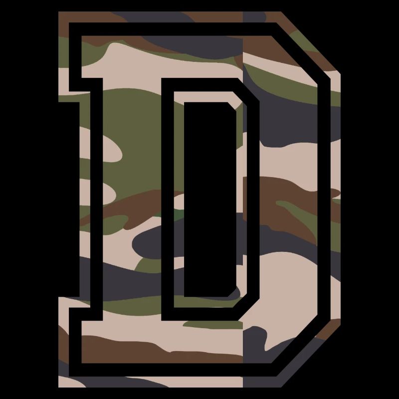 D, Monogramme, Camouflage Vert-Brun
