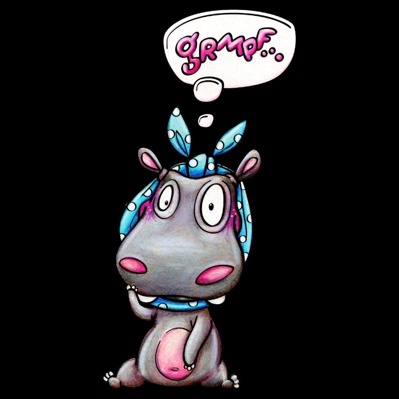 hippo with quote