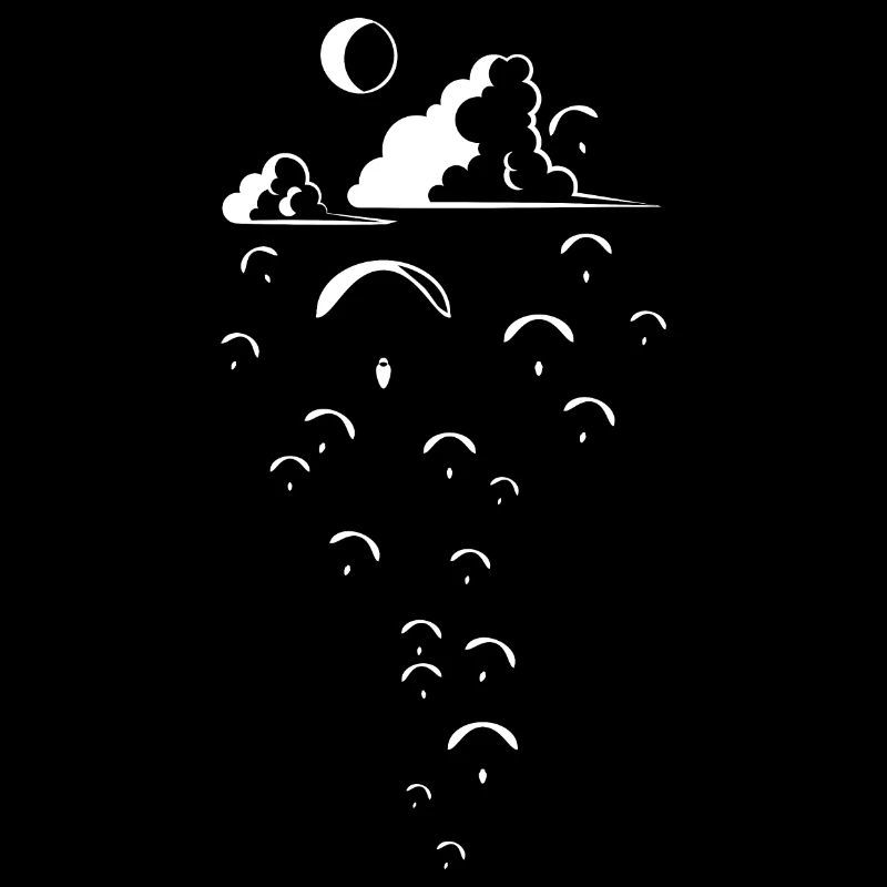 Paragleiter Gleitschirm Thermik Wolken