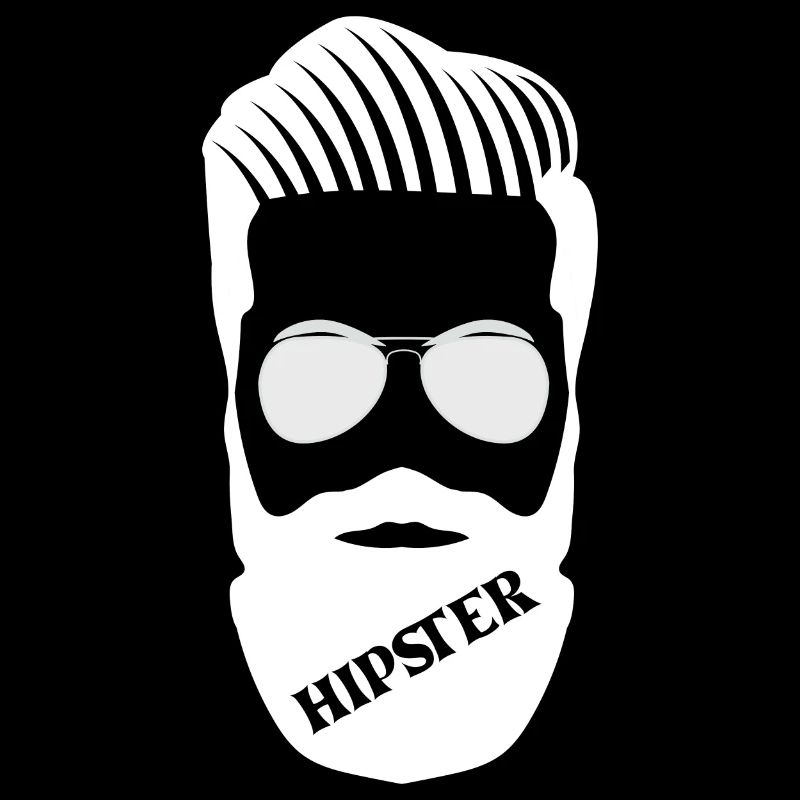Hipster Illustration mit Bart und Sonnenbrille