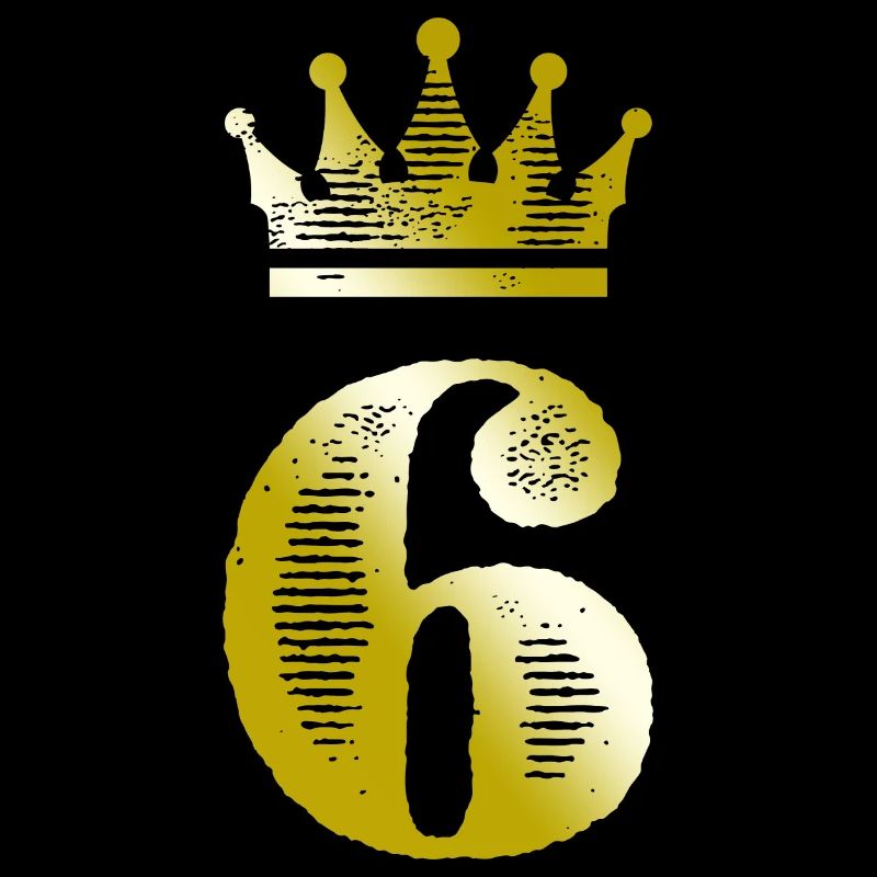 6 Chiffre Couronne Or