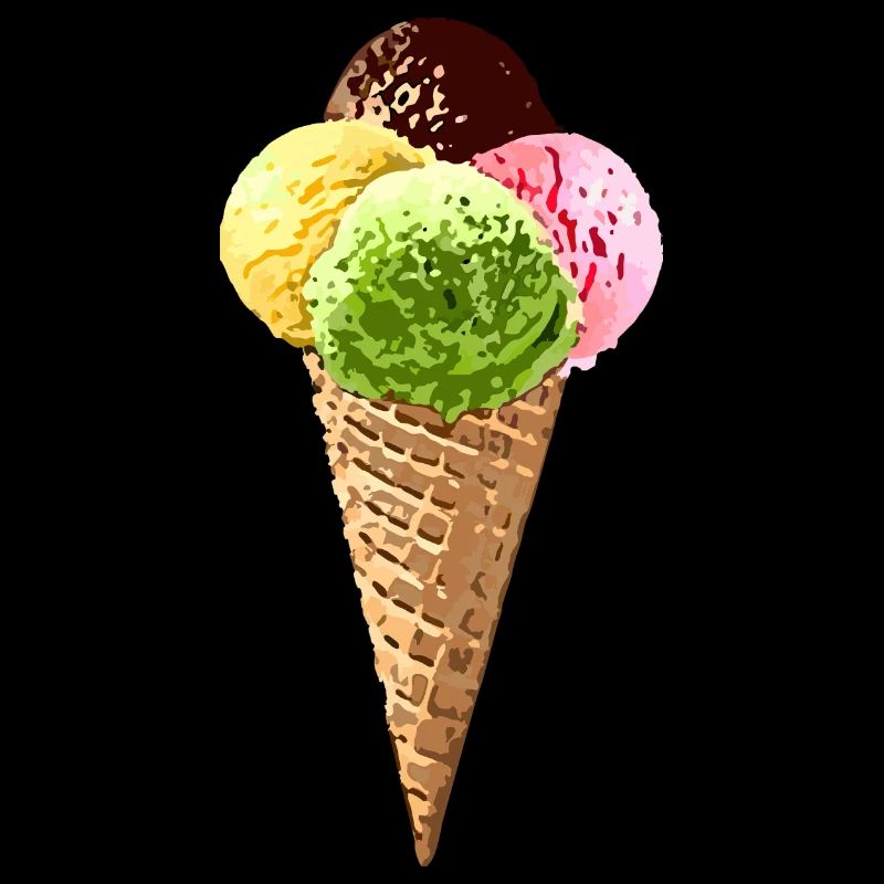 Eis in der Waffel