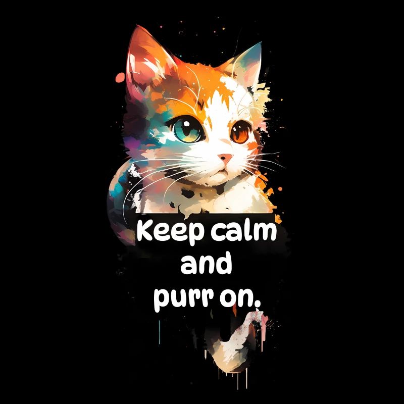 "Keep calm and purr on." - Katze
