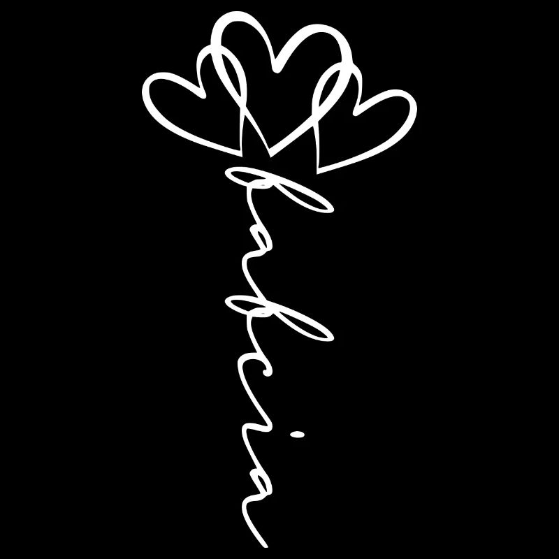 Babcia écriture coeur fleur
