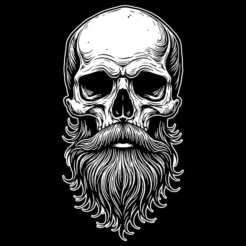 Skull mit Bart