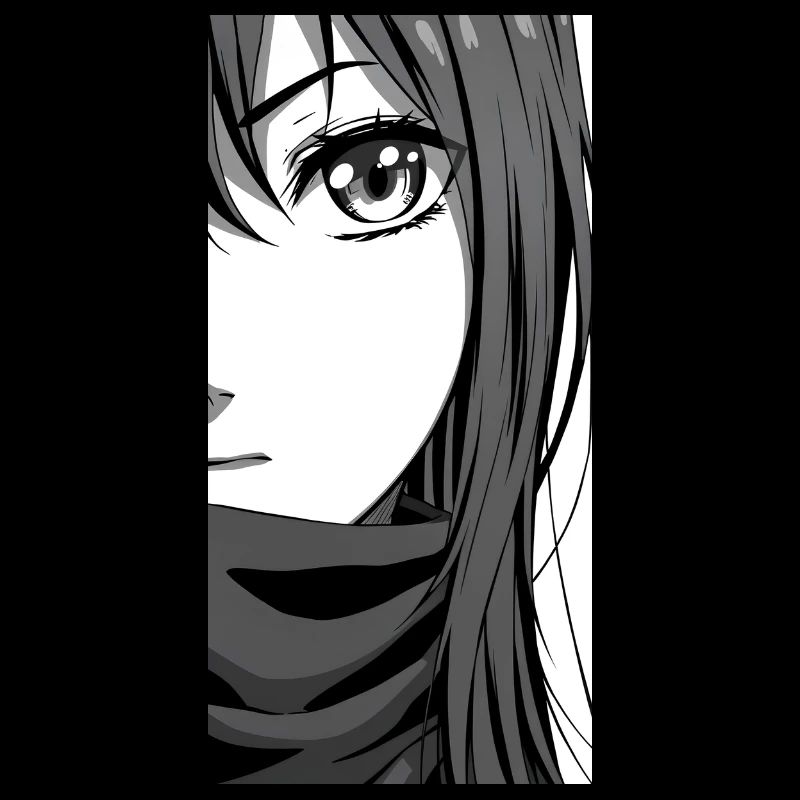 Noir et blanc Anime Manga Conception esthétique