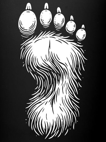 Conception cool de l’empreinte Bigfoot