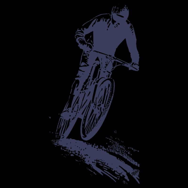 Silhouette de VTT en saut