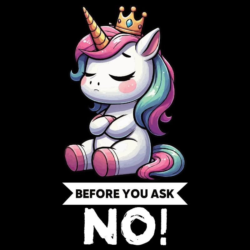 Before You Ask No Einhorn Einhörner Einhornfan 