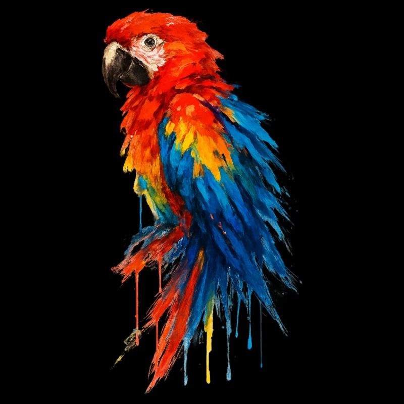 Perroquet ara macao aquarelle oiseau coloré