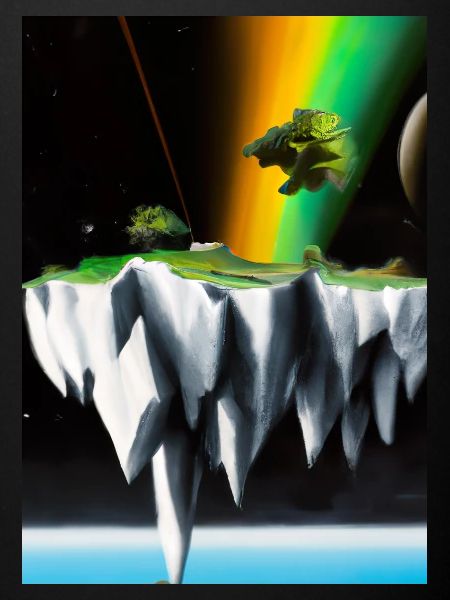 Flying Island Outer Space
