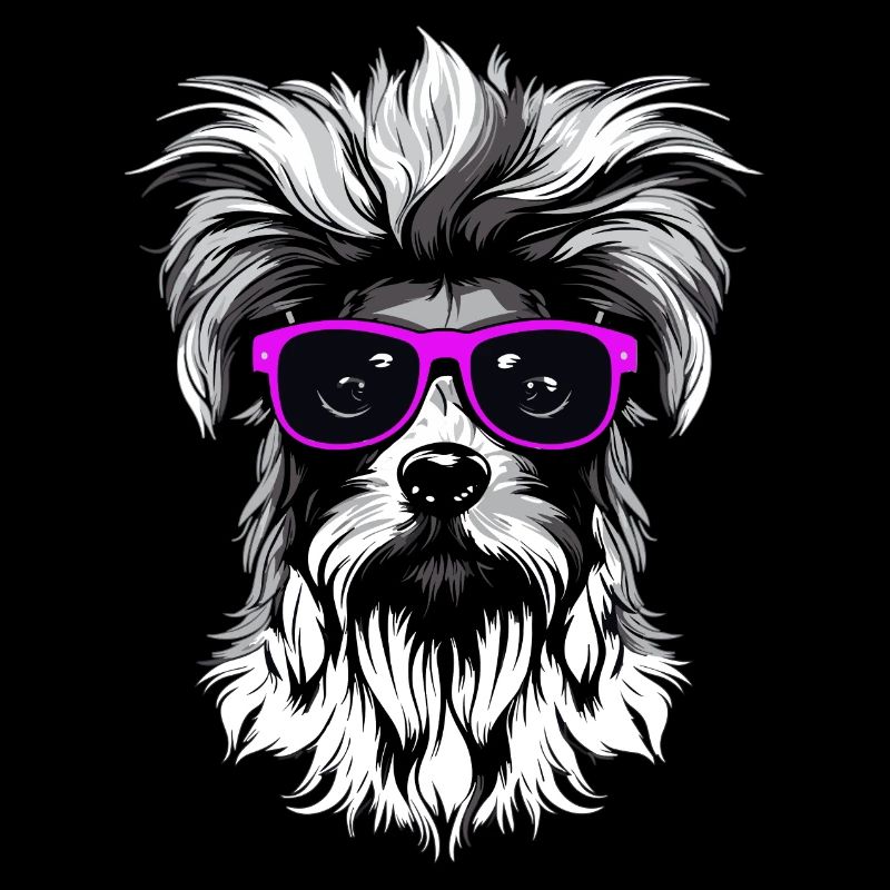 lustiger Hund mit Brille