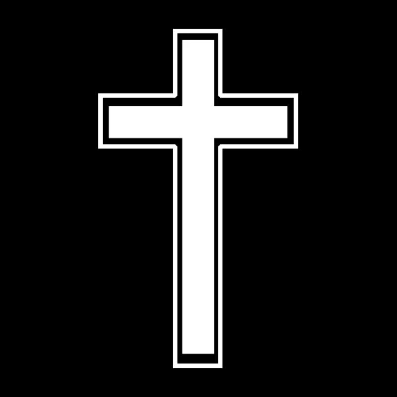 Edged white cross