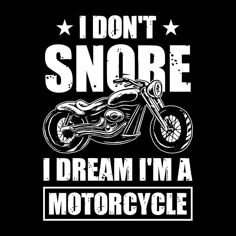Ich schnarche nicht Ich träume, ich bin ein Motorradfahrer