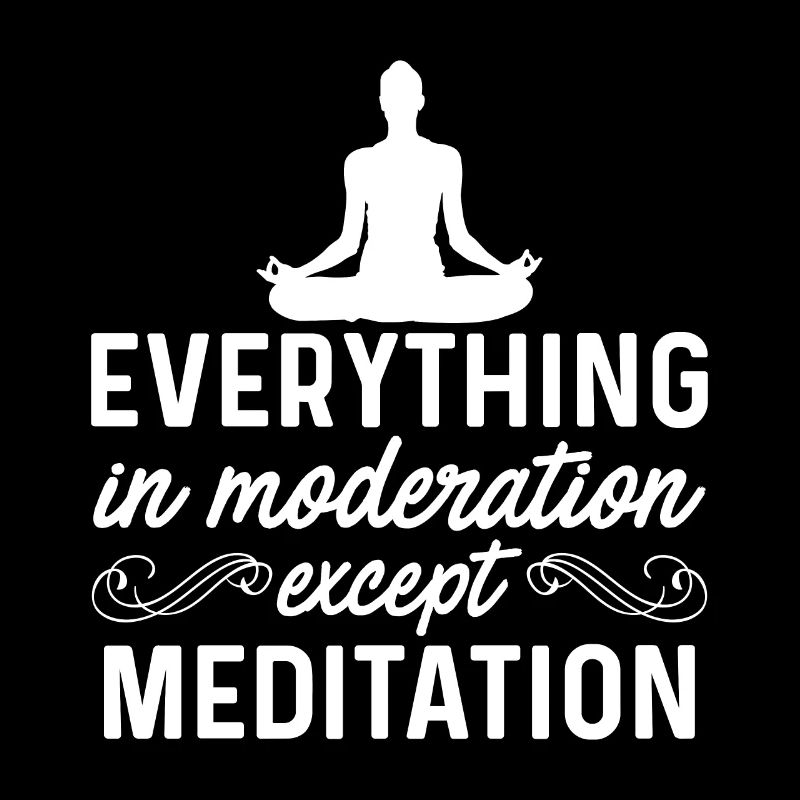 Everything In Moderation Except Meditation Meditat