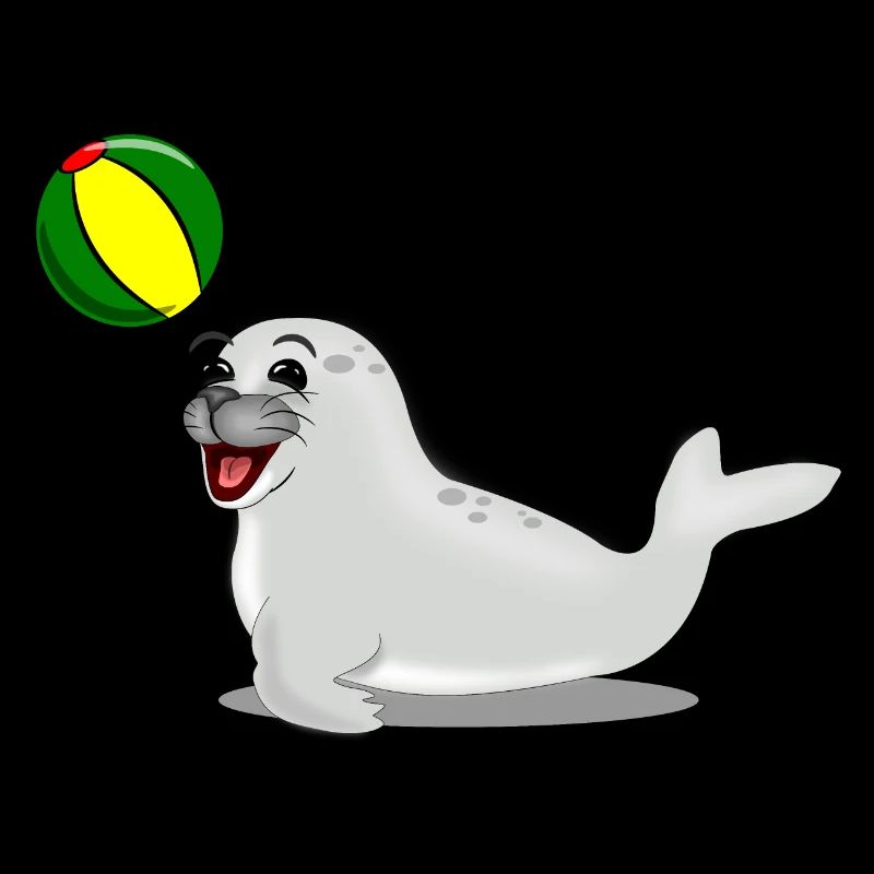 Phoque rieur avec boule