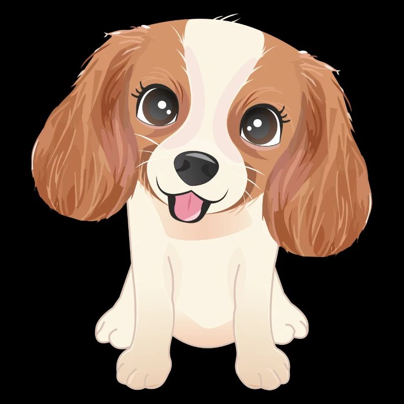 Mignon petit chien Cavalier King Charles Spaniel