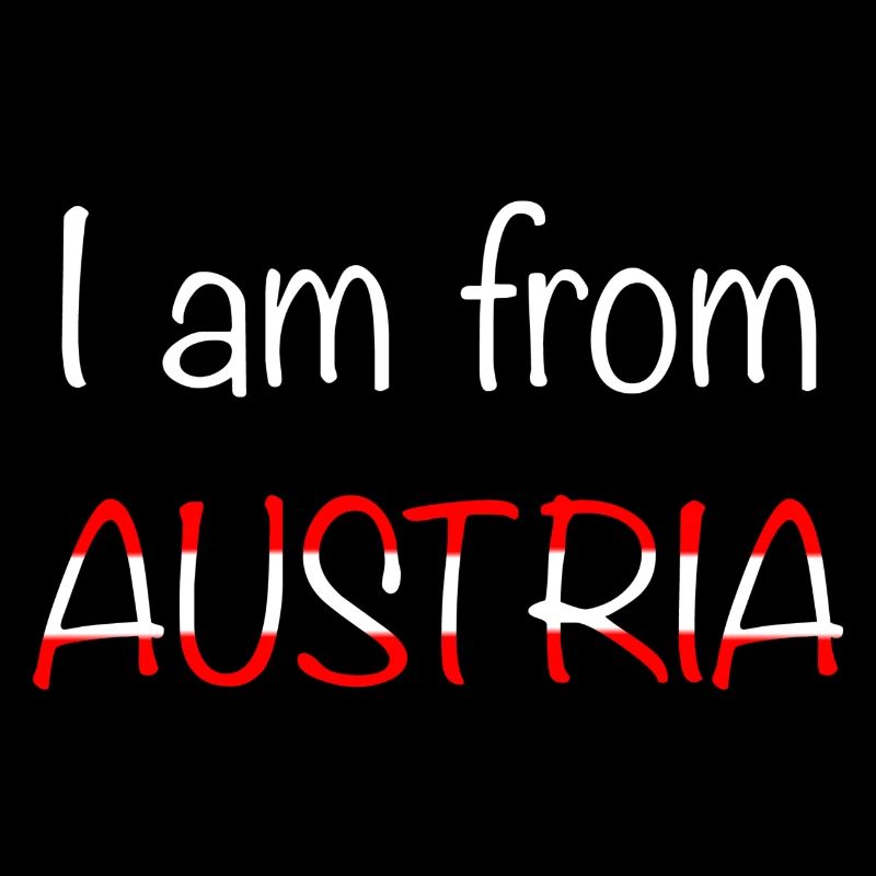 I am from Austria red white red flag souvenir