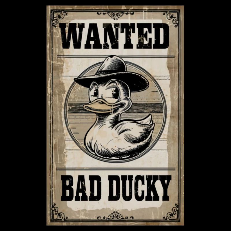 Poster wollte schlechtes Enten-Vintage-Poster