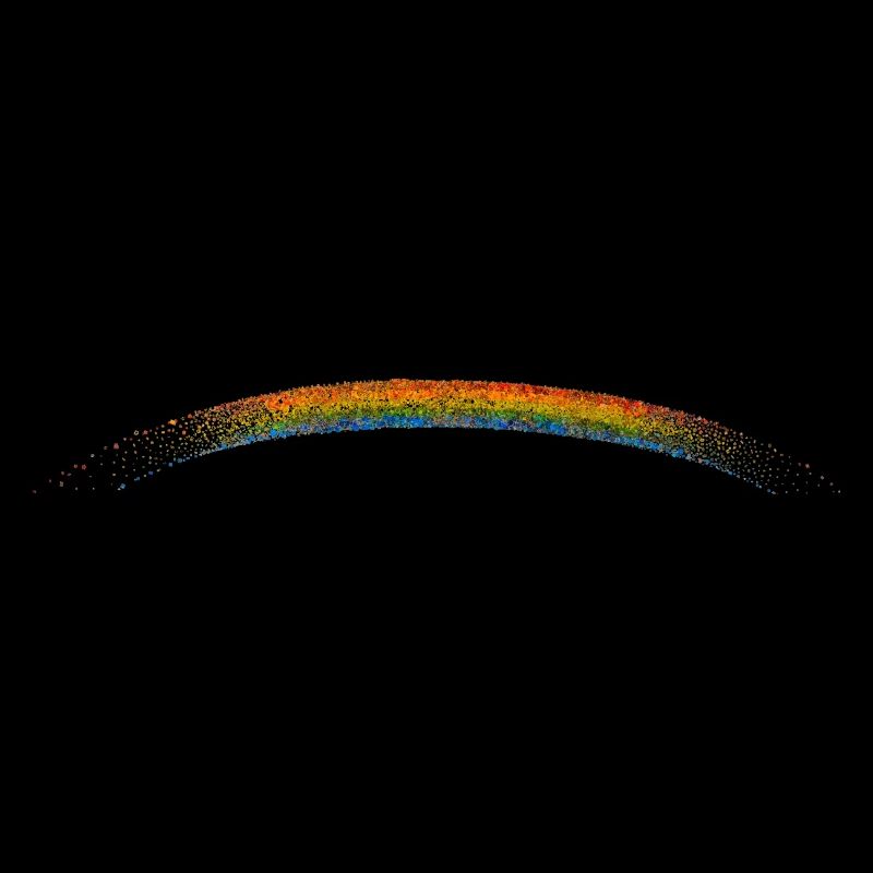 Arc-en-ciel scintillant