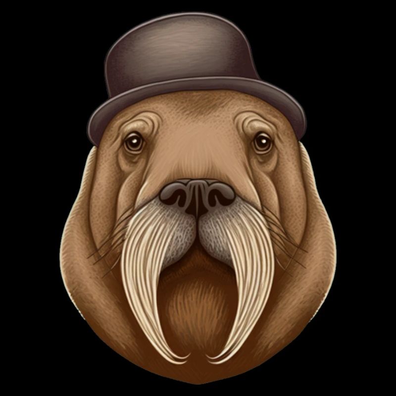Walrus with hat, conservative walrus, 20s