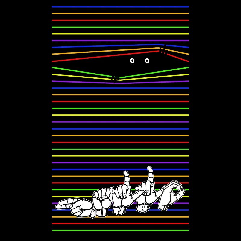 HALLO - mit deutscher Gebärdensprache BACKPRINT