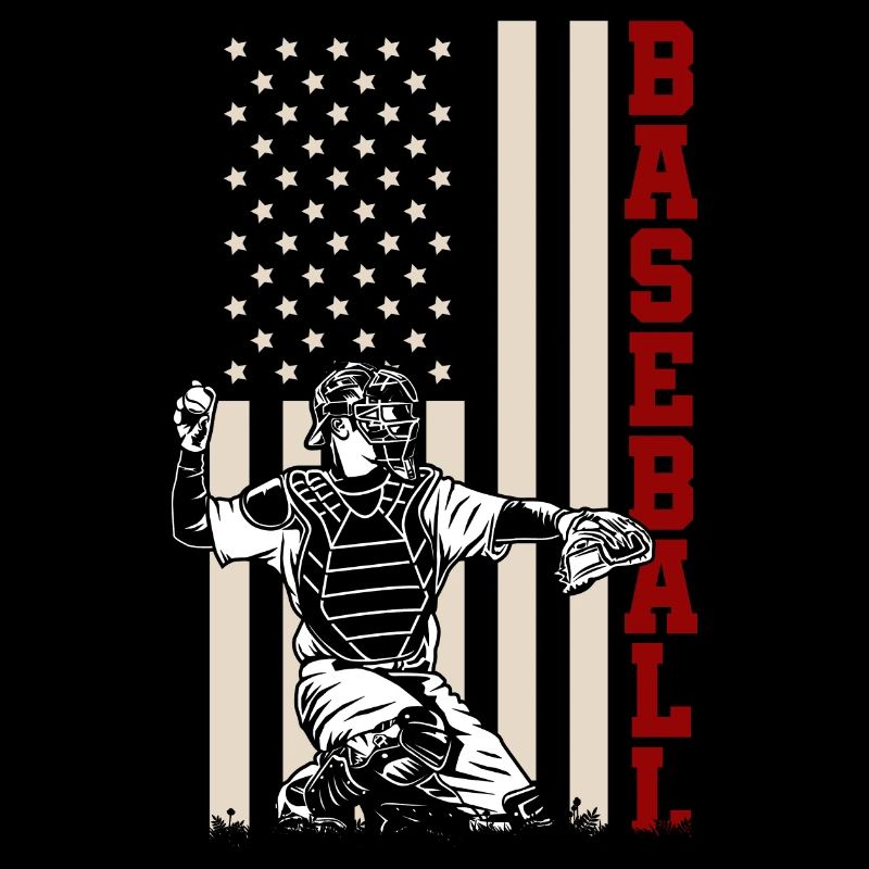 Récepteurs de drapeau américain de baseball US Sportsman