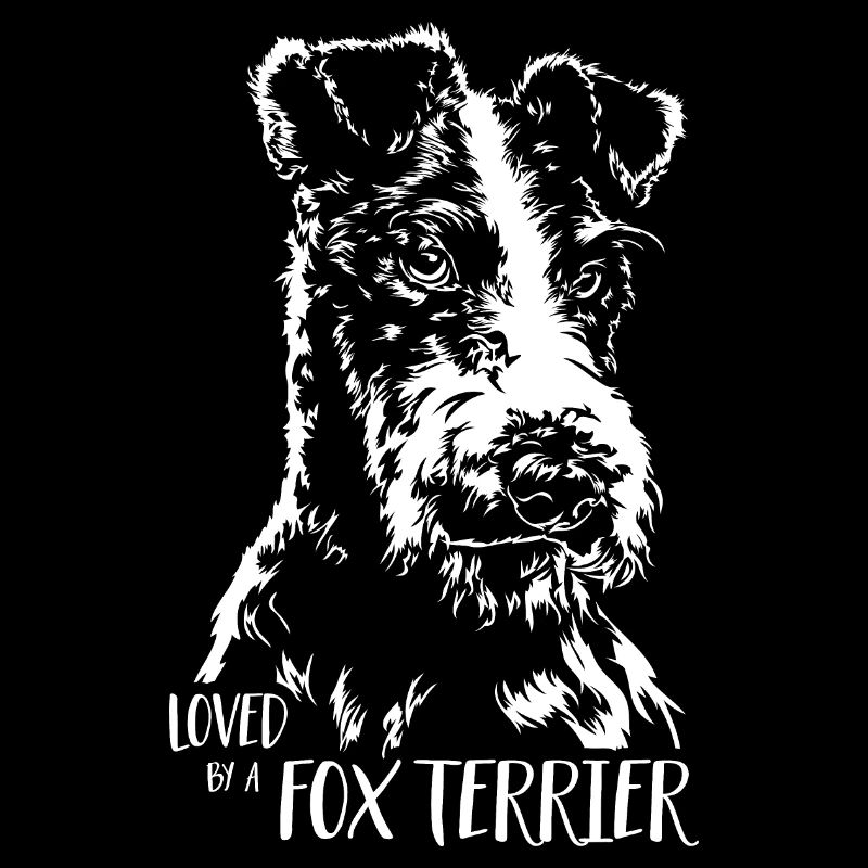 Loved by a Fox Terrier Hundespruch Wilsigns