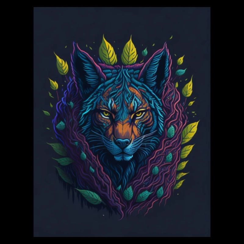 Lynx in leafs