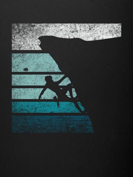 Escalade silhouette rétro
