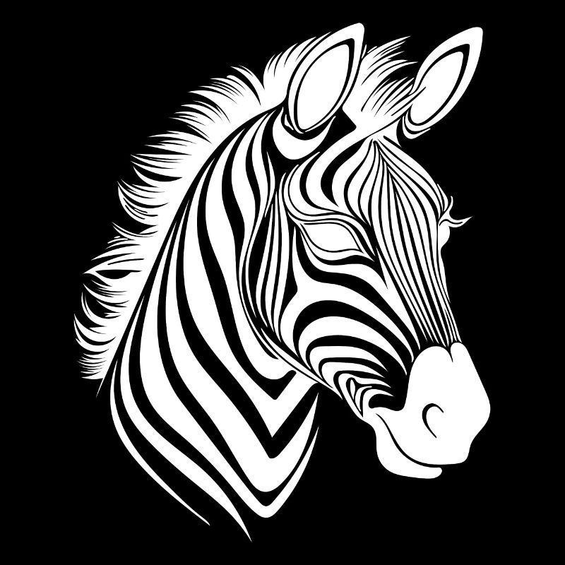 Zèbre élégant avec un beau motif rayé