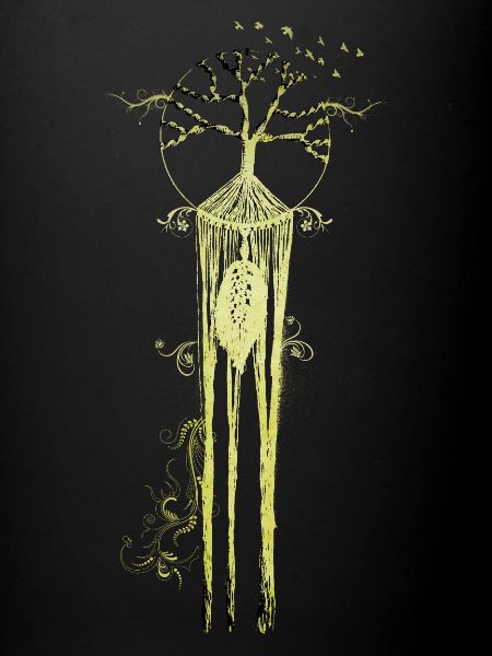 Makrama Baum Boho Gold
