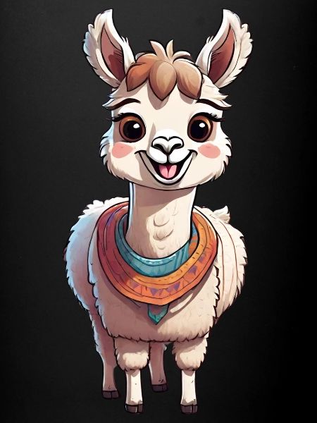 Lama souriant