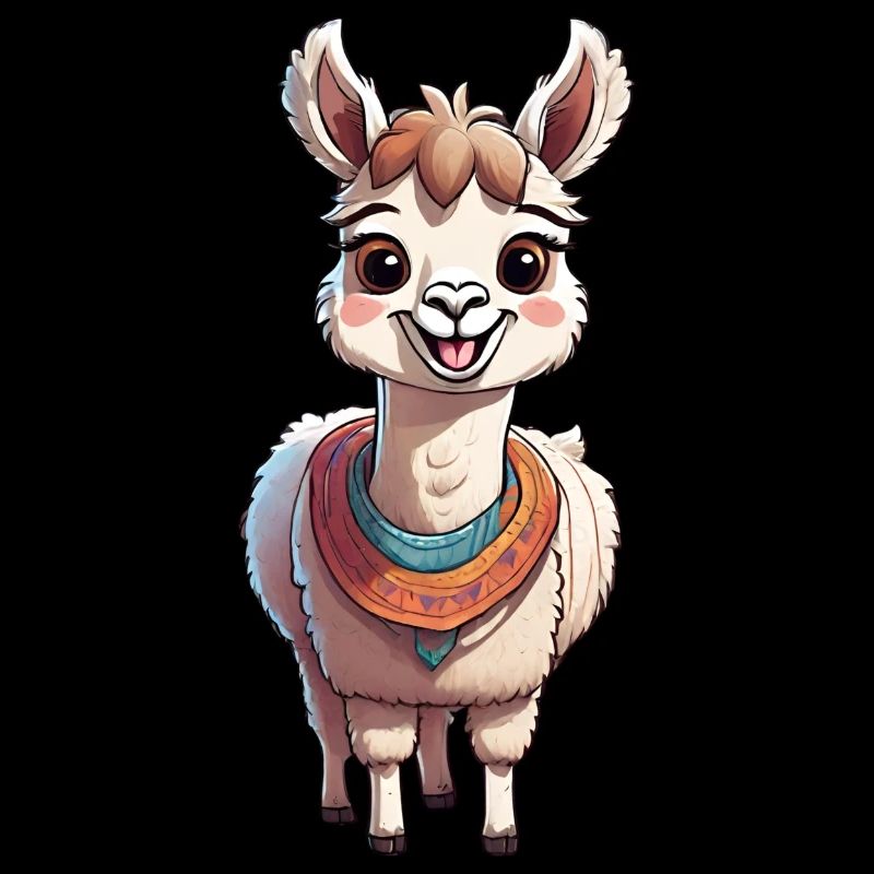 Lama souriant