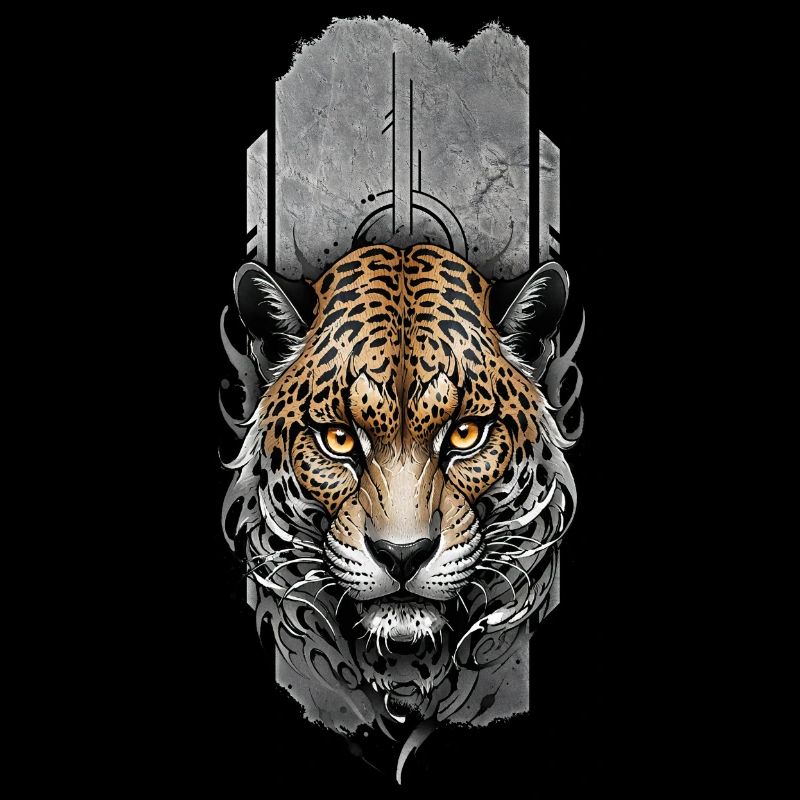 Fierce Majesty: Intense Jaguar Head