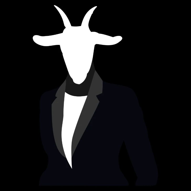 Chef de chèvre avec costume