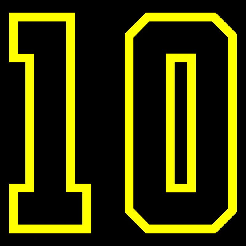 10 Numéro Jersey Dix