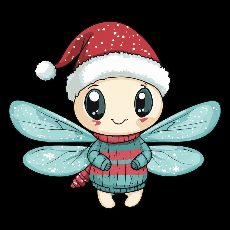Libelle Weihnachten Comic