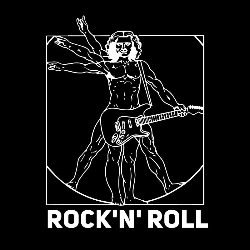Peinture d'art drôle de rock 'n' roll