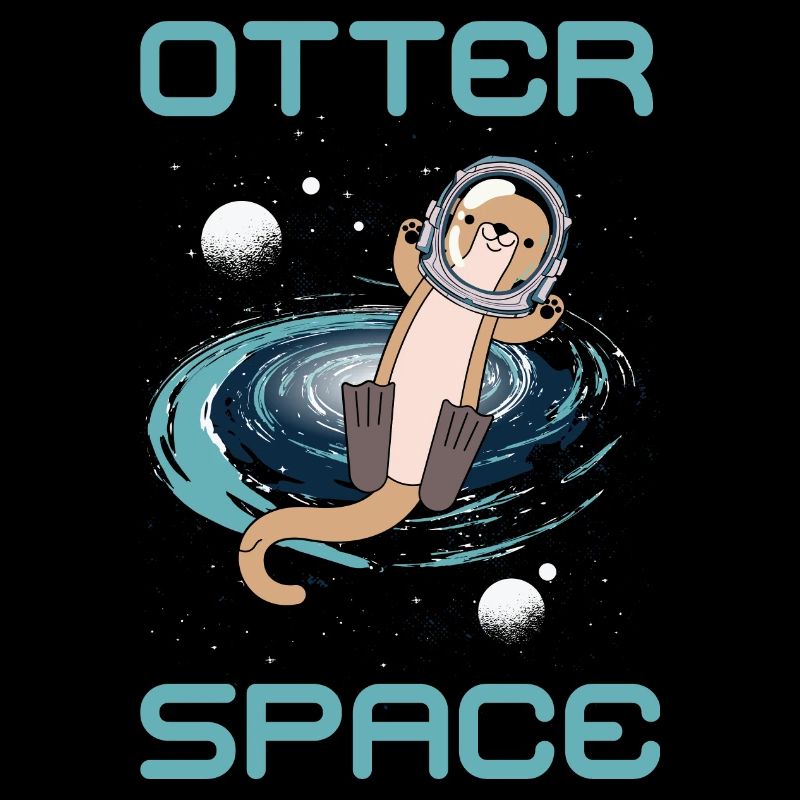 Otter Space Astronaut Lustiger Otter im Weltall