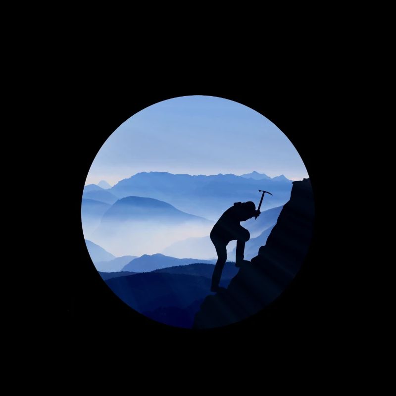 Les grimpeurs grimpent dans les montagnes