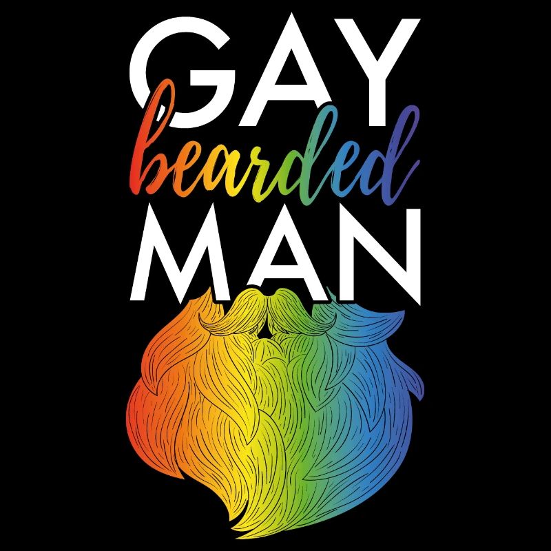 Schwuler bärtiger Mann